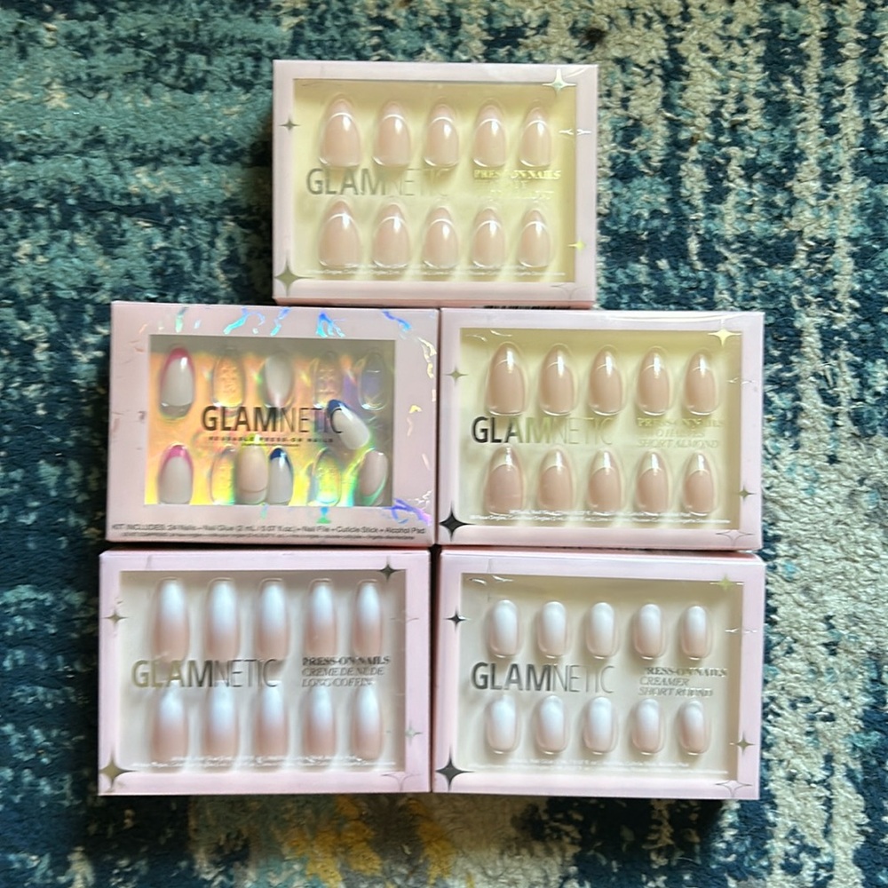 Glamnetic Press on Nails Bundle of 5 full NEW sets